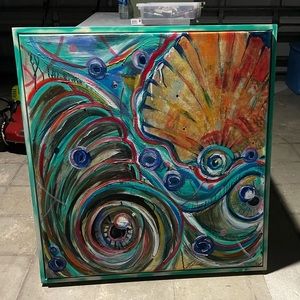 Pop Expressionism on canvas watchtide eyes